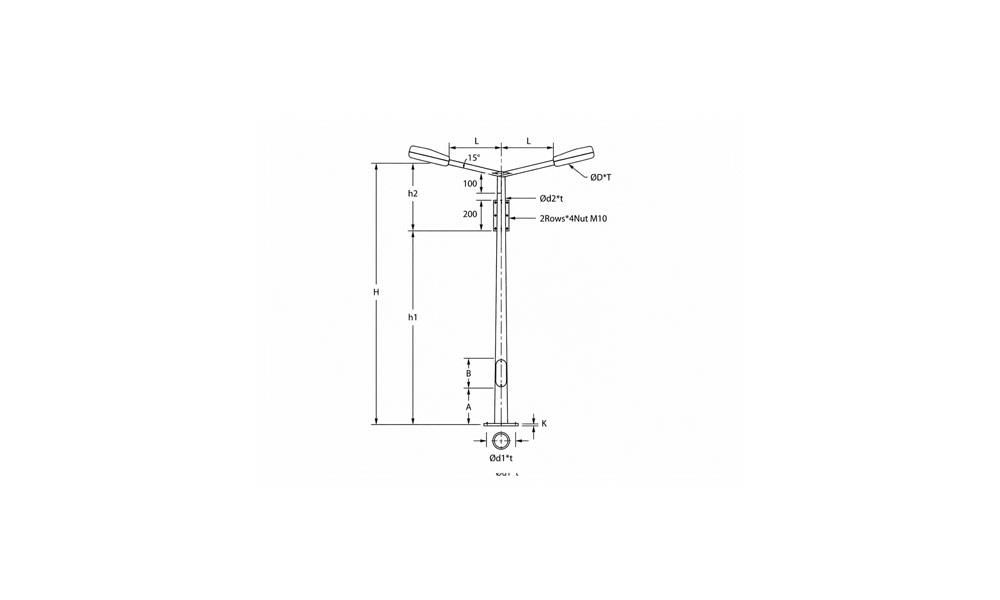 Special Street Lighting Poles With 12 – 14 Meters Height